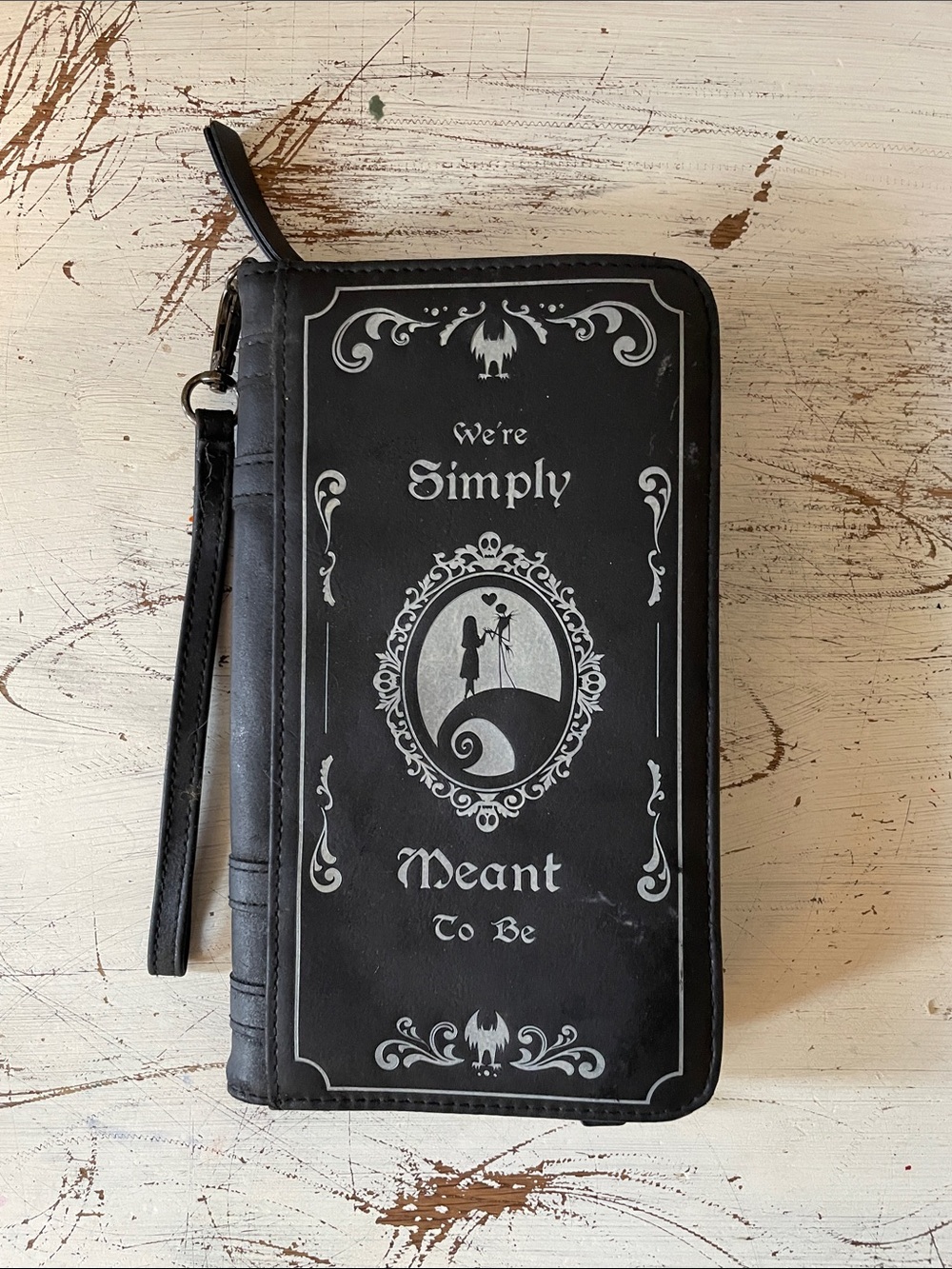 The Nightmare Before Christmas Full Zippered Black Wallet